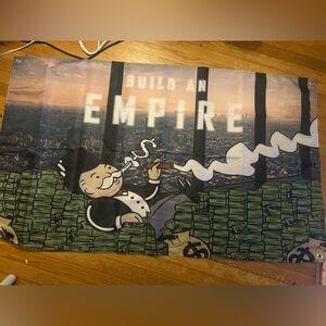 Build an Empire Backdrop,3 x 5, Mr. Monopoly motivational backdrop,